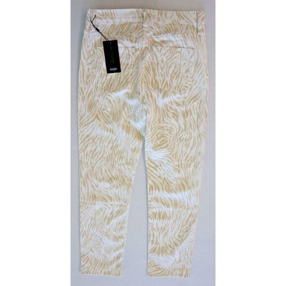 Hudson Women Sz 30 Distorted Zebra Print Holly Stretch Mid-Rise Skinny Jean $195 - Picture 2 of 9